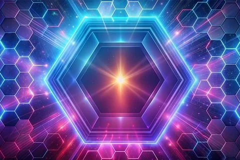 Hexagon graphic representing Dallas managed IT services design element